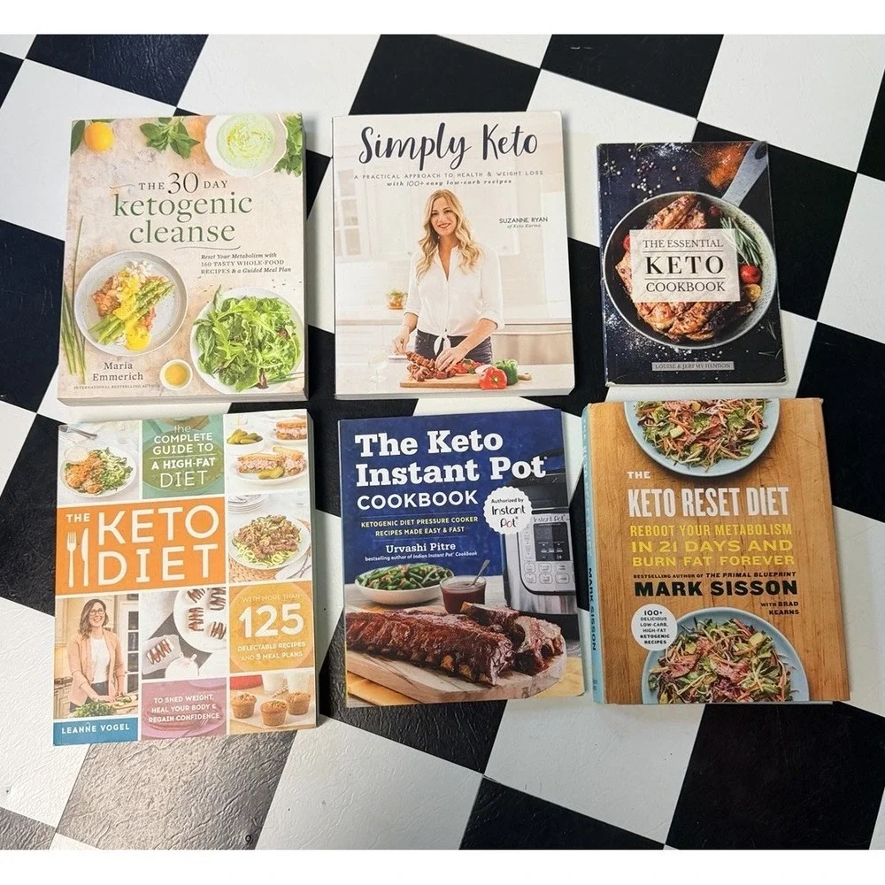 Lot Of 6 Keto Diet Cookbooks Health Recipes Weight Loss Dieting Pictures Dessert